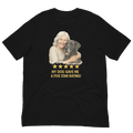 White Hair Woman with Great Dane graphic tee.