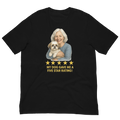 White Hair Woman with Shih Tzu graphic tee.