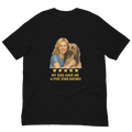 Blonde Woman with Afghan Hound graphic tee - black
