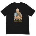 White Hair Man with Afghan Hound graphic tee.