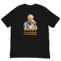 White Hair Man with Shih Tzu graphic tee.