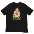 Red Hair Woman with Afghan Hound graphic tee.