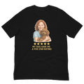 Red Hair Woman with Brown Poodle graphic tee.