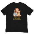 Red Hair Woman with Chihuahua graphic tee.