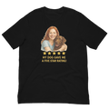 Red Hair Woman with Cocker Spaniel graphic tee.