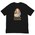 Red Hair Woman with Pug graphic tee.