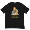 Red Hair Man with Afghan Hound graphic tee.