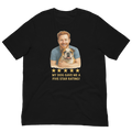 Red Hair Man with Bulldog graphic tee.