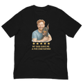 Red Hair Man with Doberman Pinscher graphic tee.