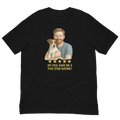 Red Hair Man with Jack Russell Terrier graphic tee.