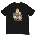 Red Hair Man with Patron graphic tee.