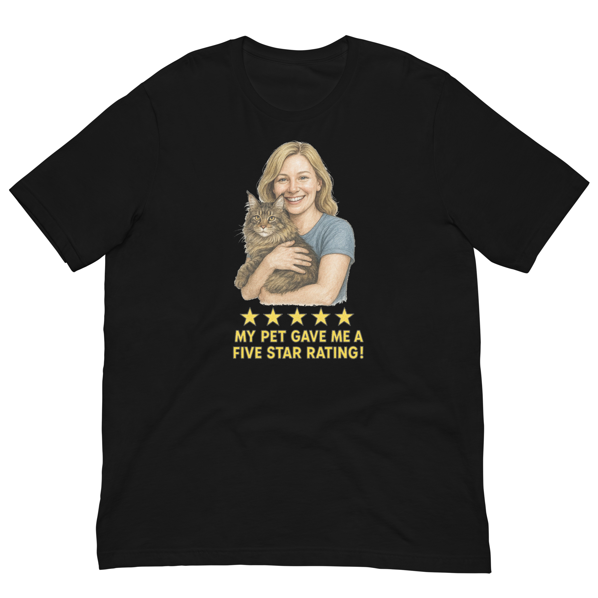 Blonde Woman with Maine Coon Cat