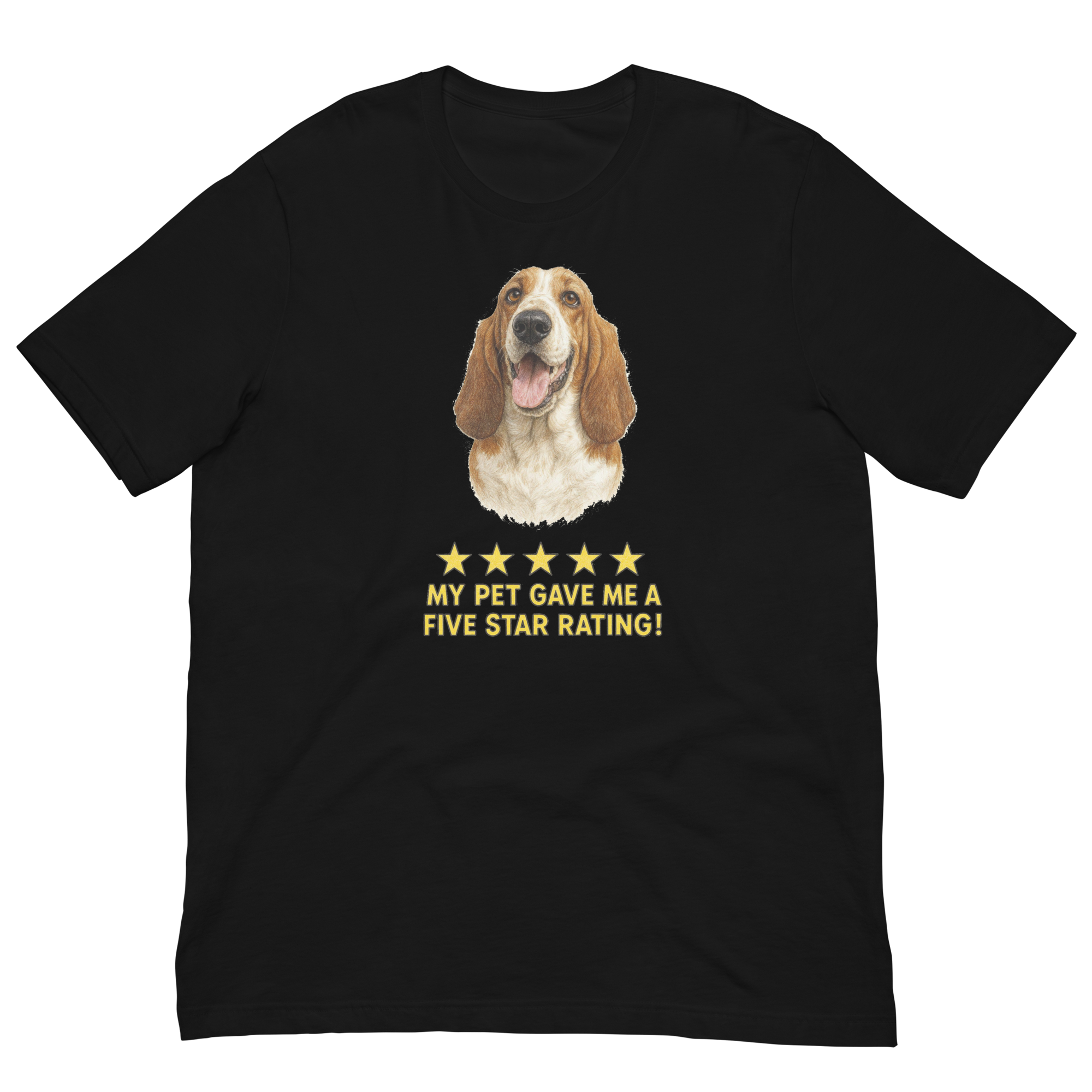 Basset Hound Rating Unisex t-shirt