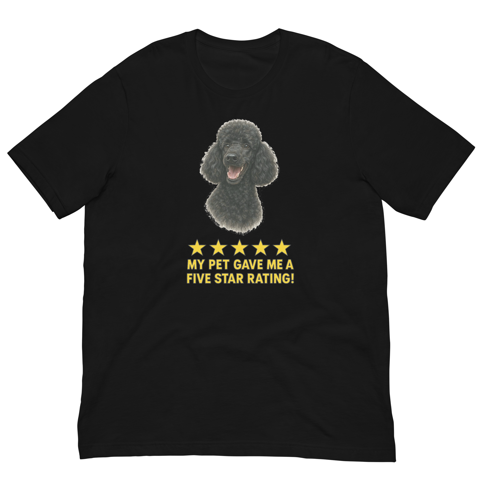 Black Poodle Rating Unisex t-shirt