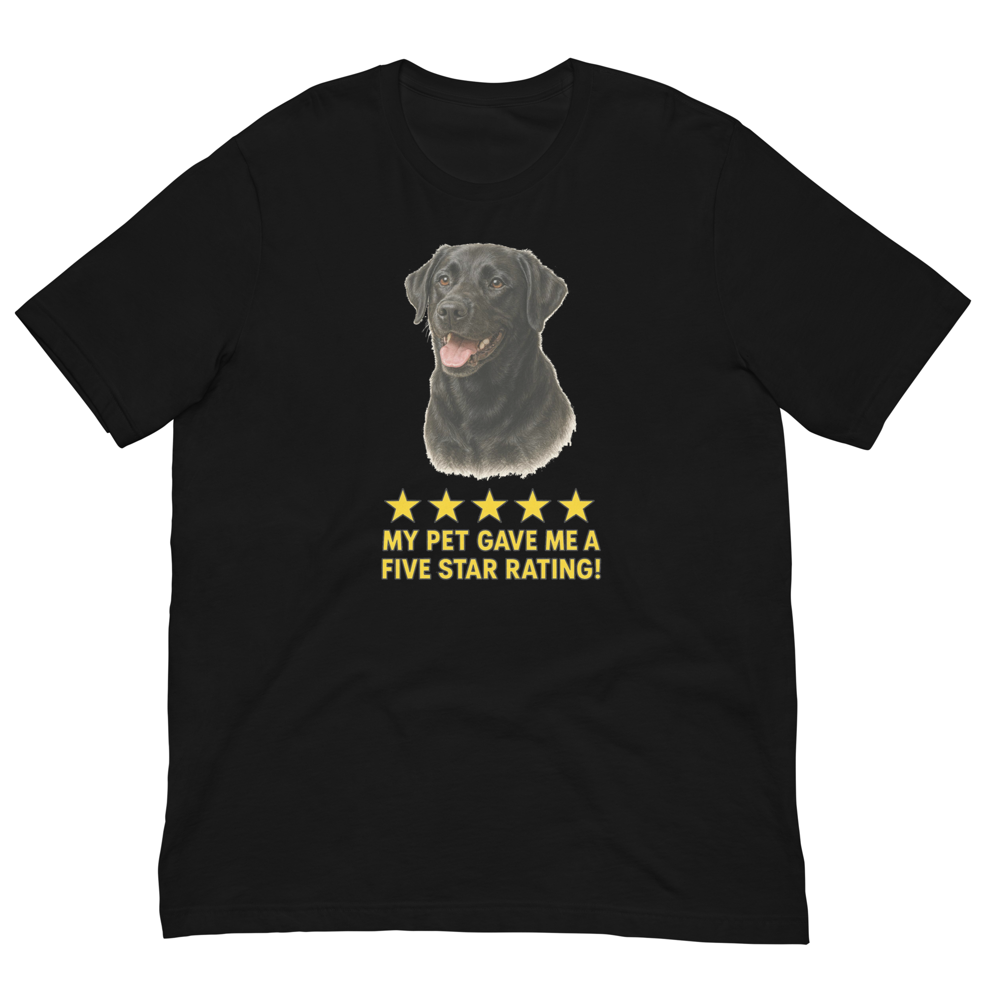 Black Labrador Rating Unisex t-shirt