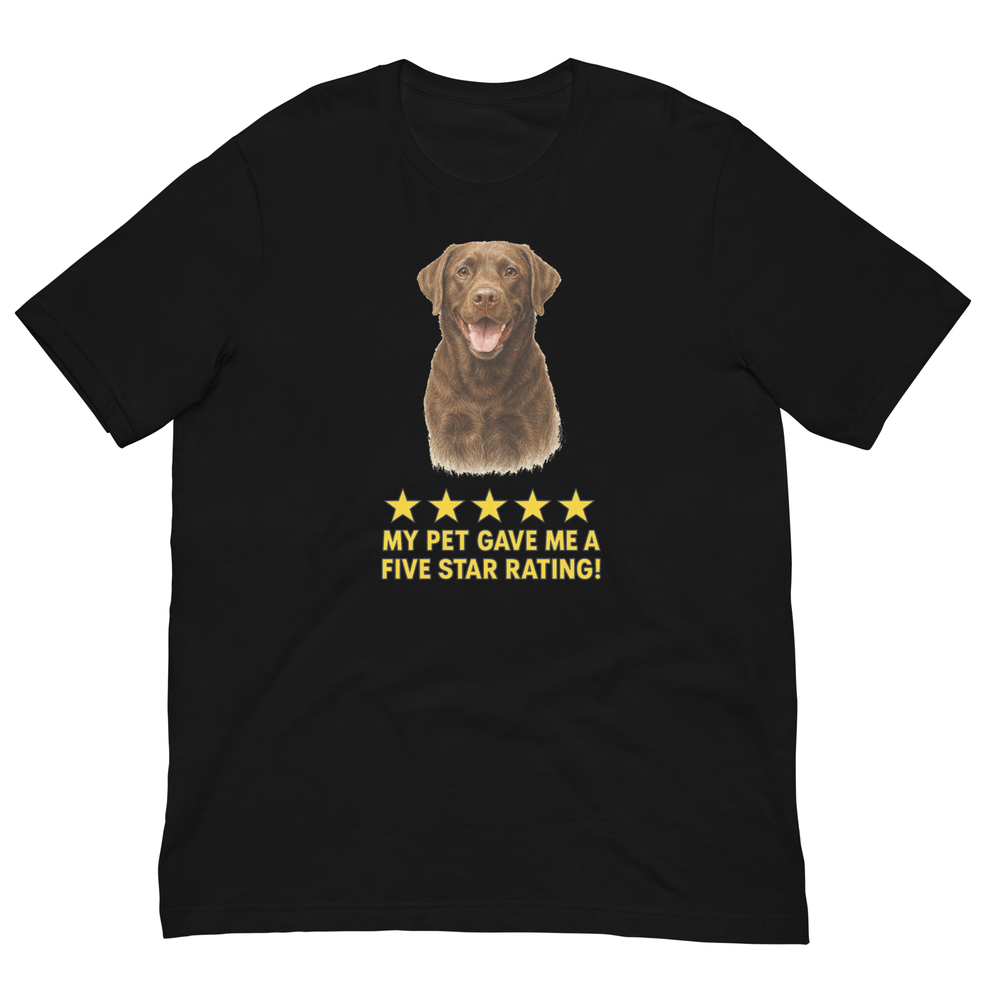 Chocolate Labrador Rating Unisex t-shirt