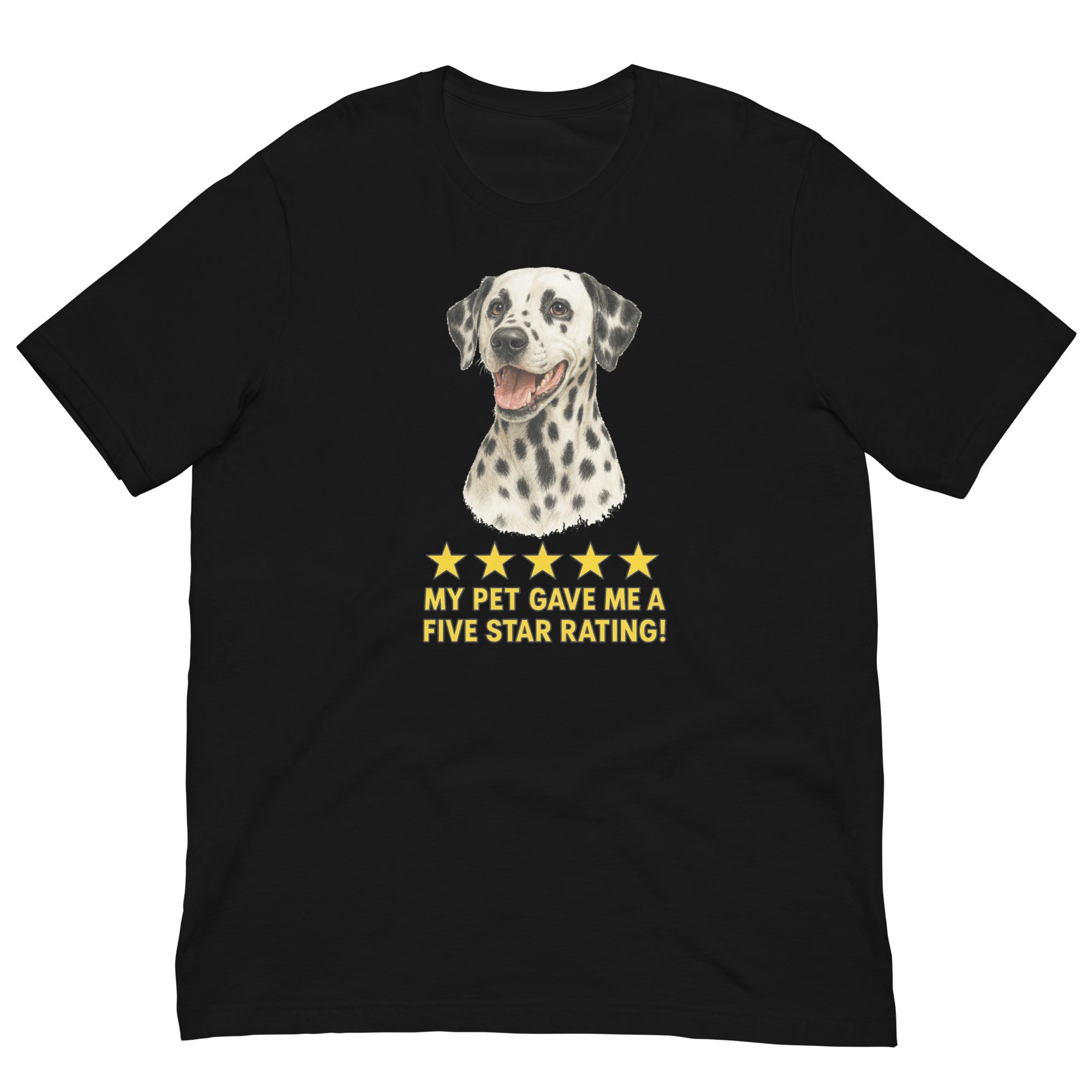 Dalmatian Rating Unisex t-shirt