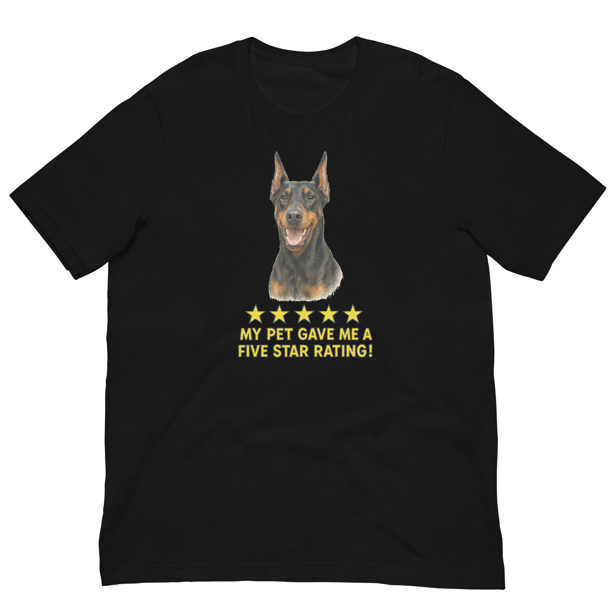 Doberman Pinscher Rating Unisex t-shirt