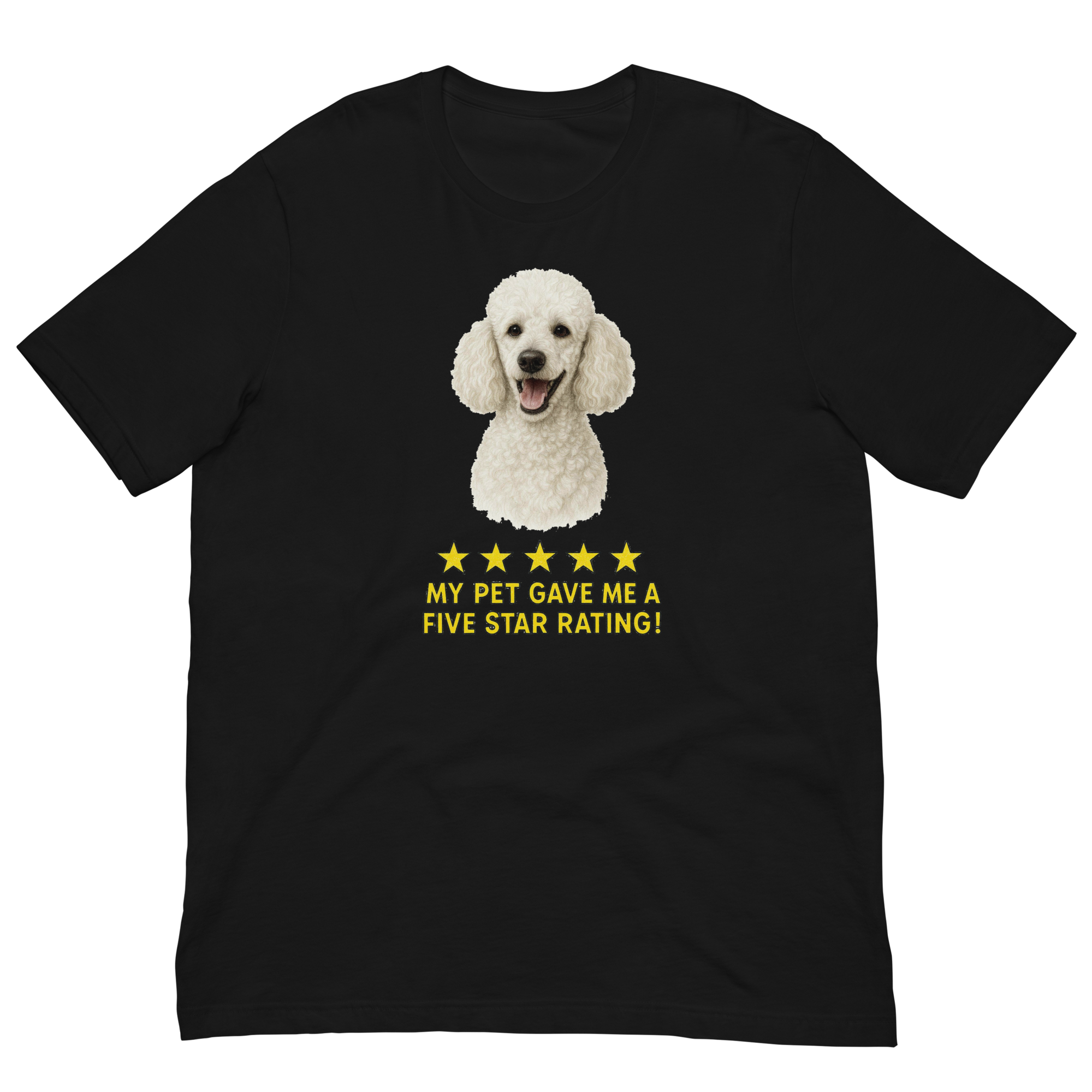White Poodle Rating Unisex t-shirt