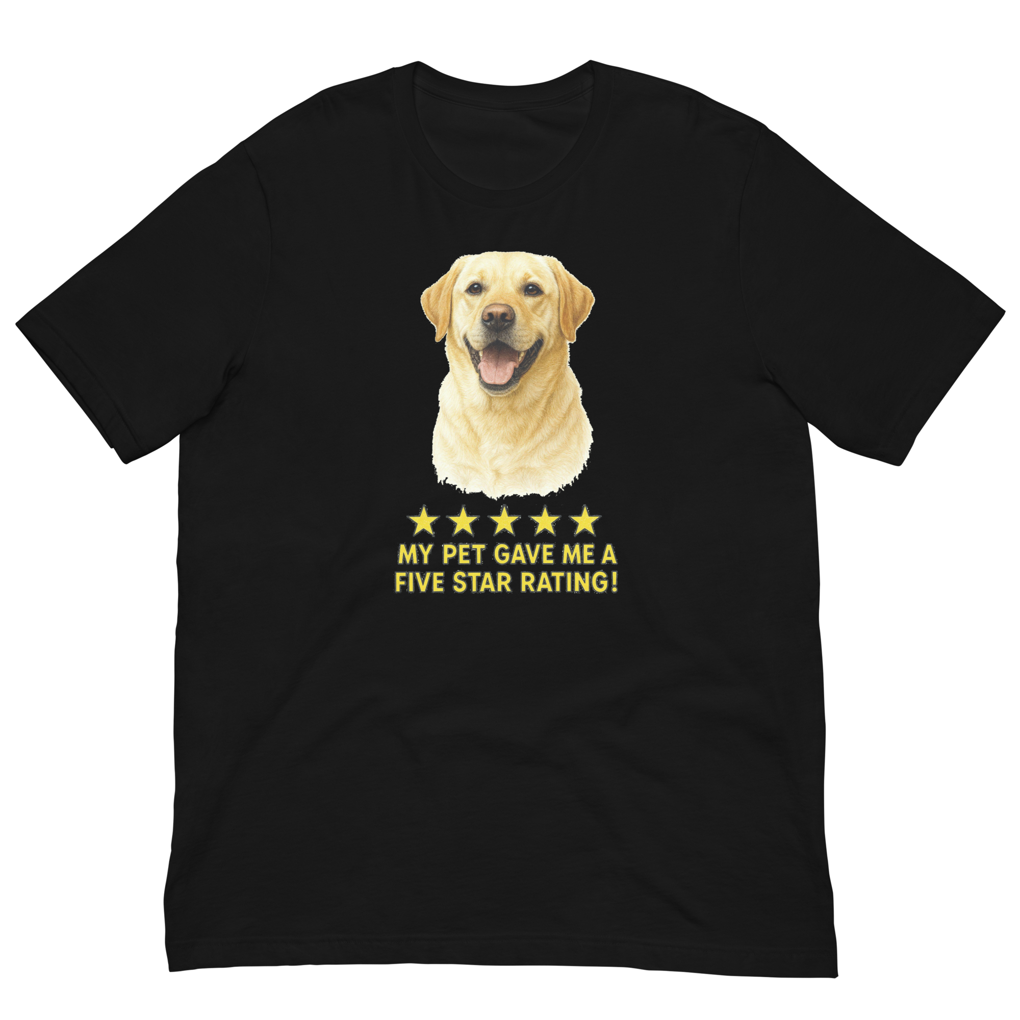 Yellow Labrador Rating Unisex t-shirt