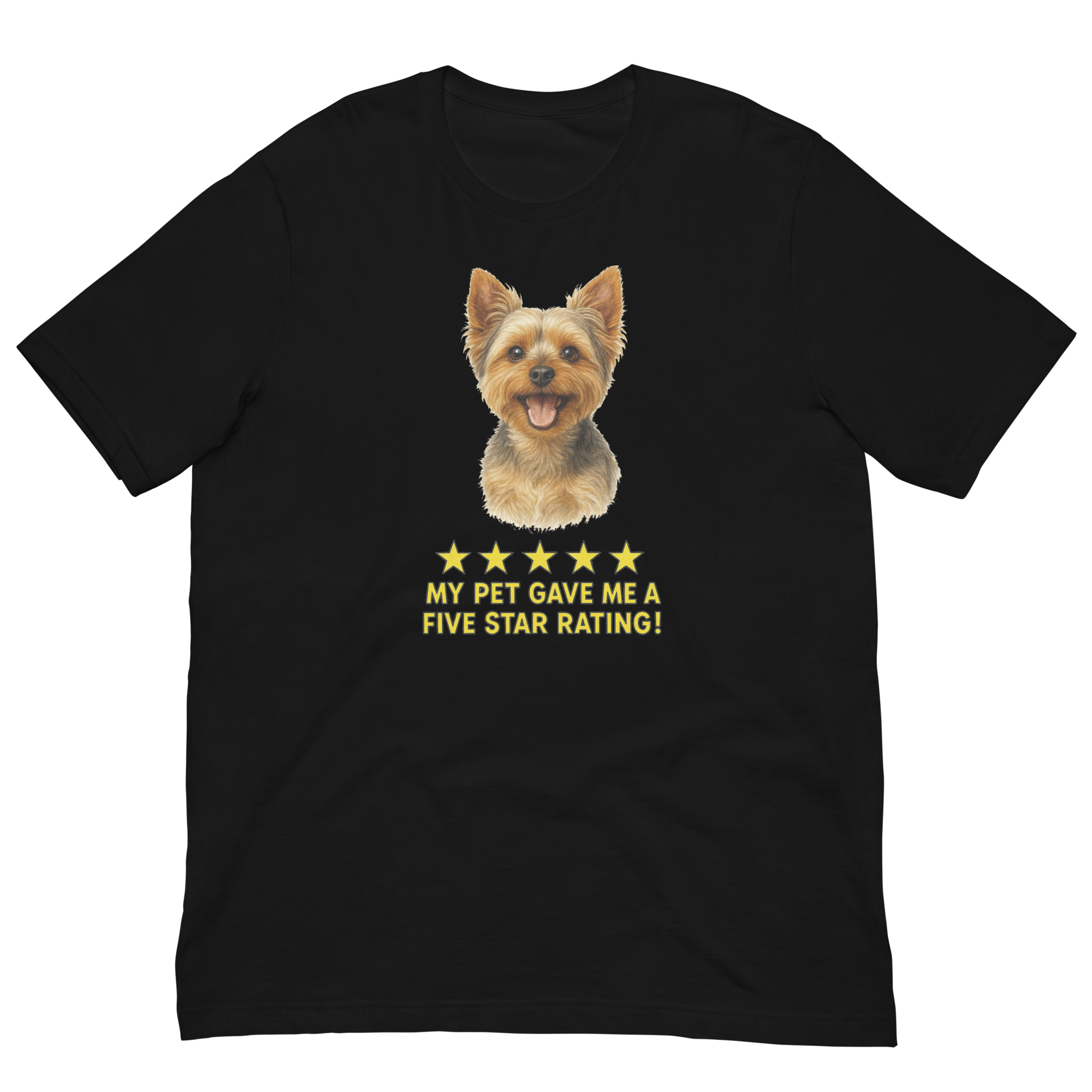 Yorkie Rating Unisex t-shirt