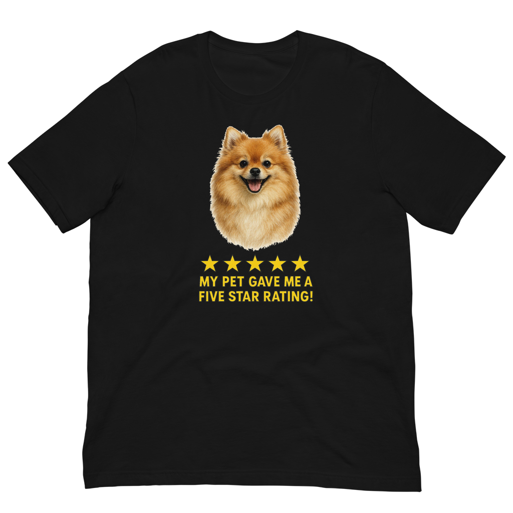 Pomeranian Rating Unisex t-shirt
