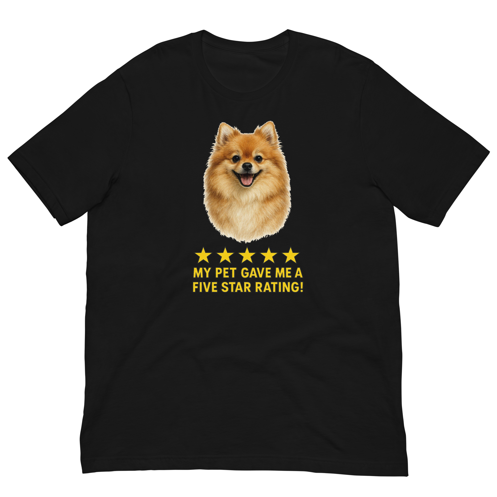 Pomeranian Rating Unisex t-shirt