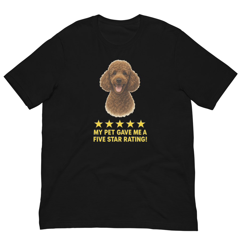 Brown Poodle Rating Unisex t-shirt