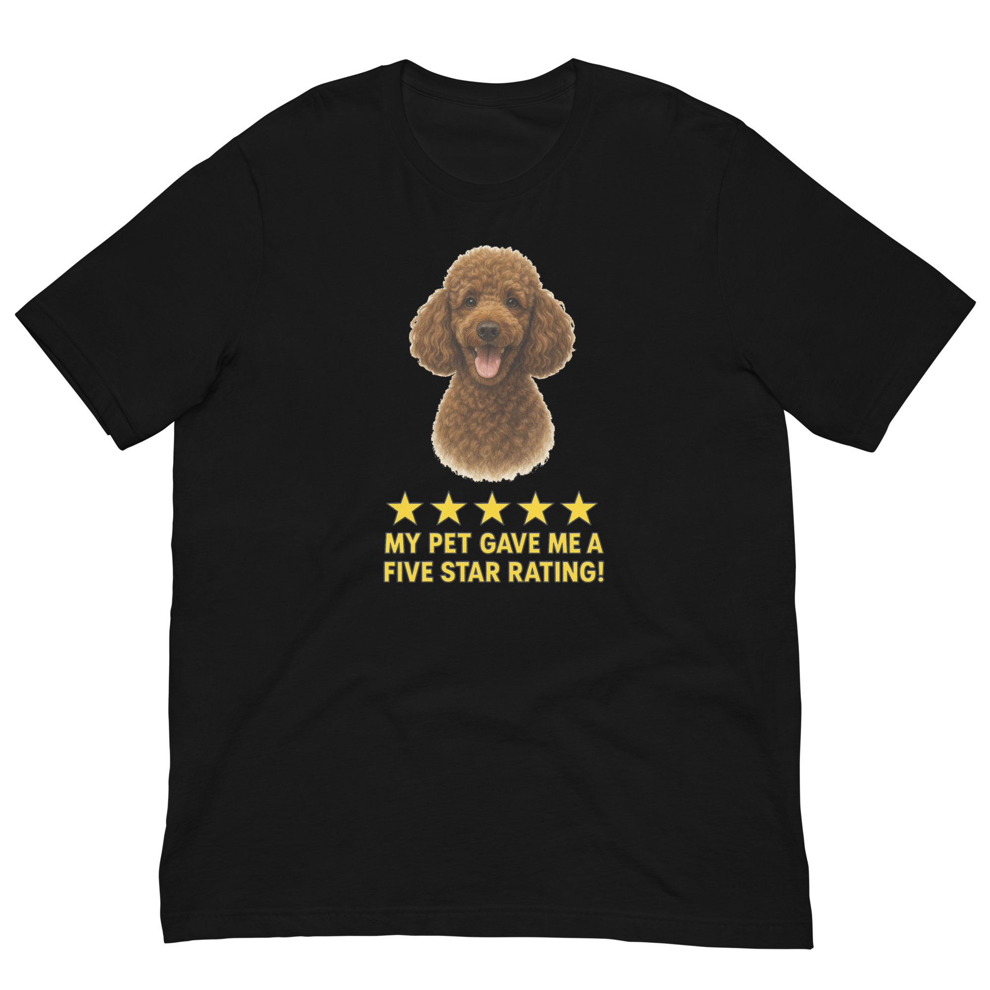 Brown Poodle Rating Unisex t-shirt