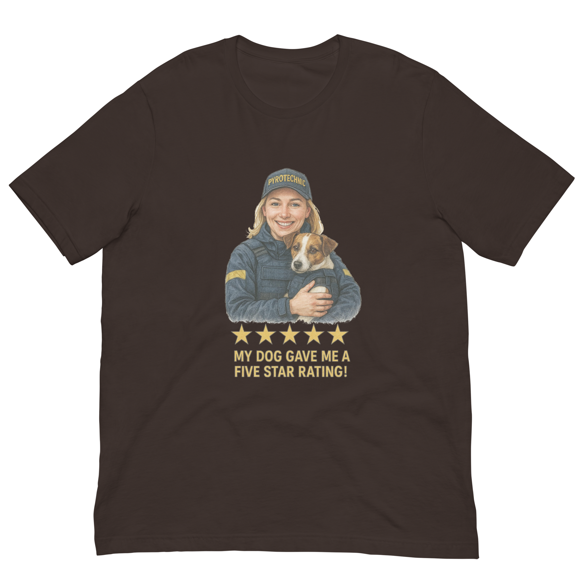 Blonde Woman with Patron graphic tee - brown