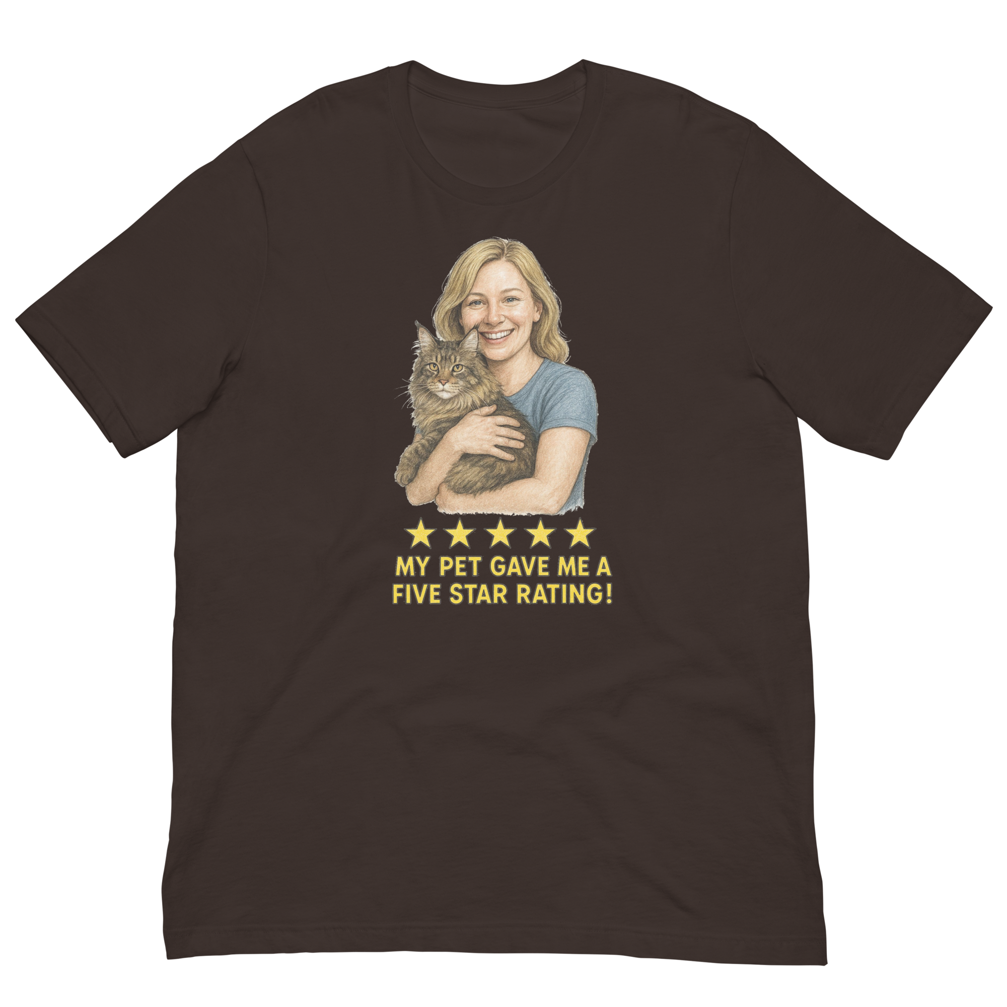 Blonde Woman with Maine Coon Cat