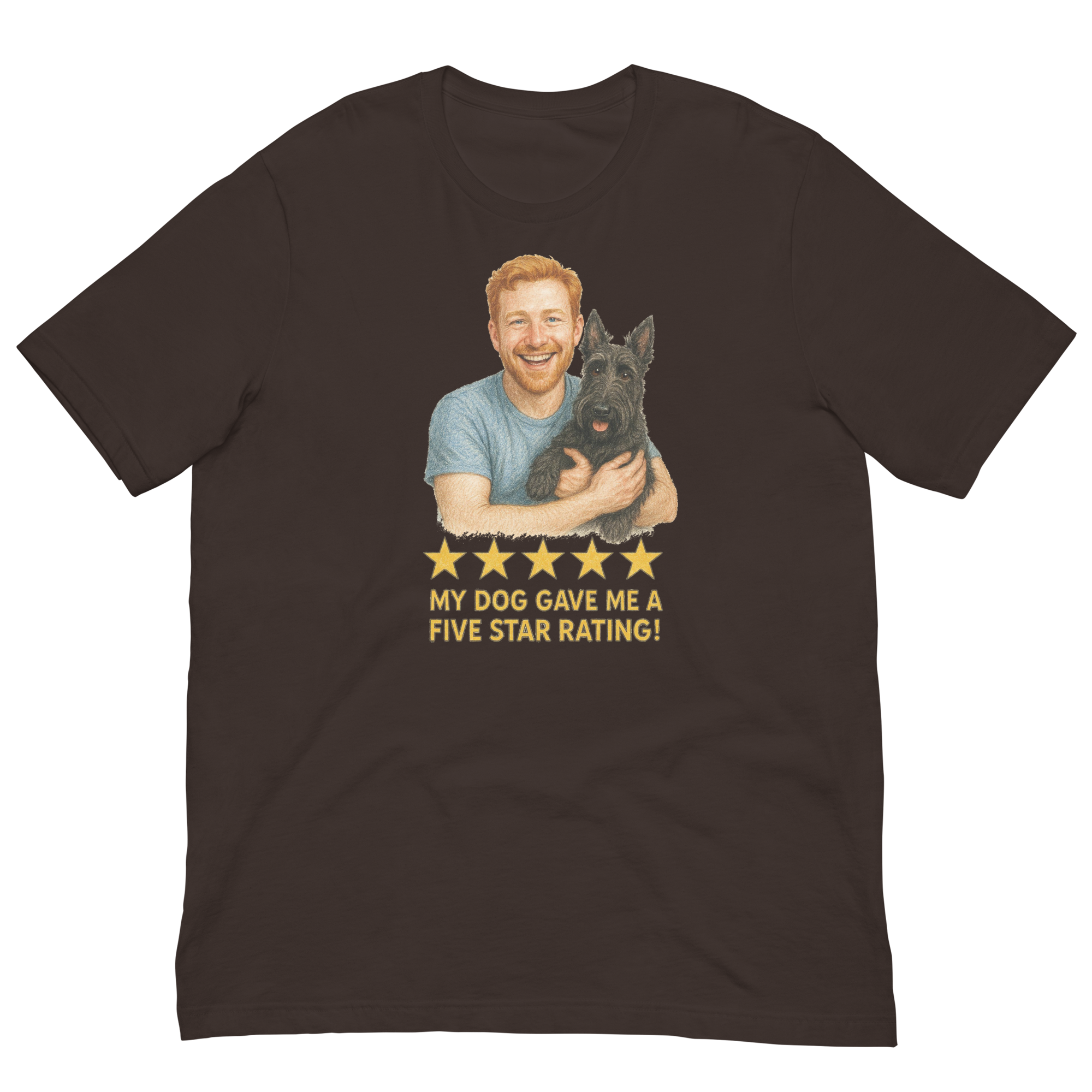 Red Hair Man with Scottie