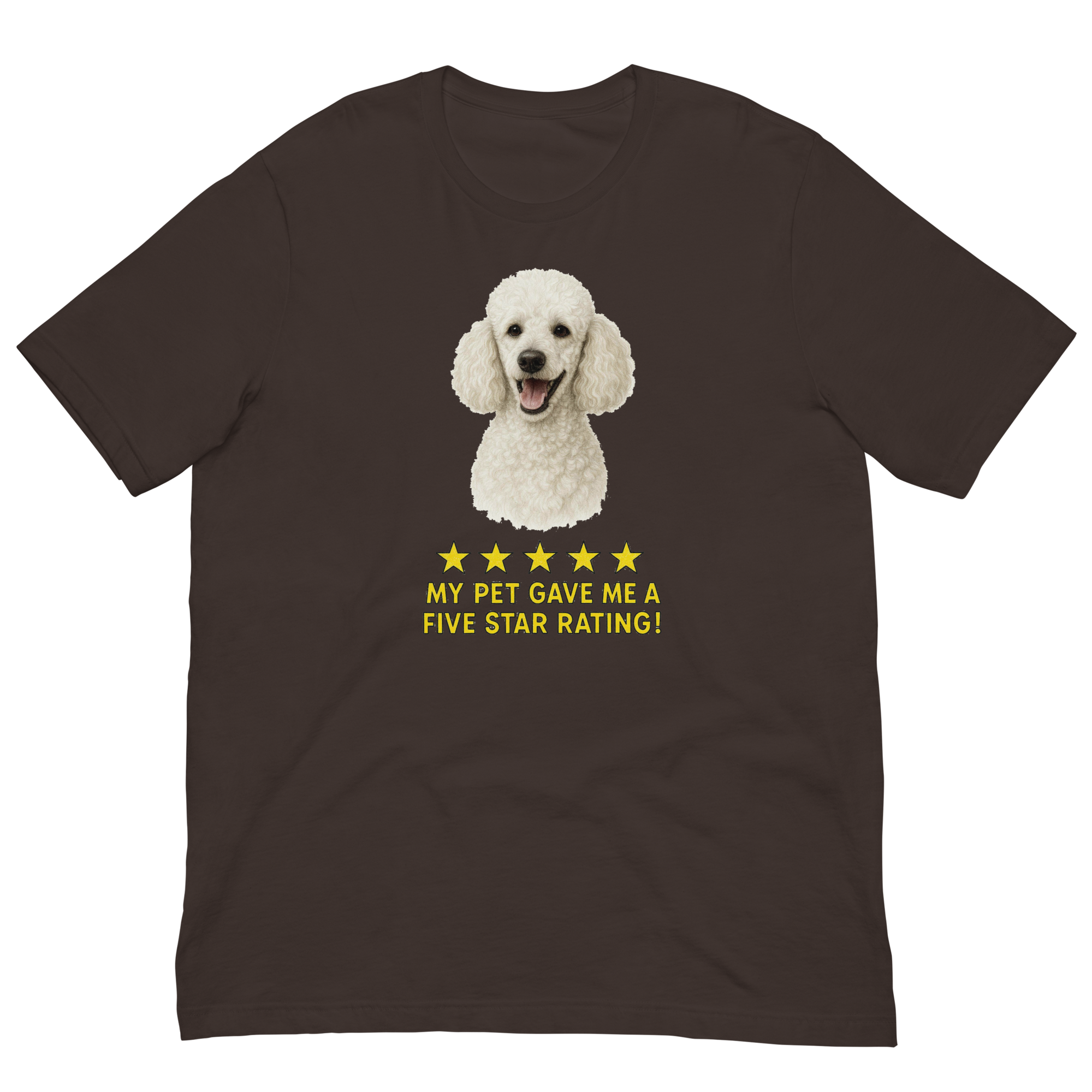 White Poodle Rating Unisex t-shirt