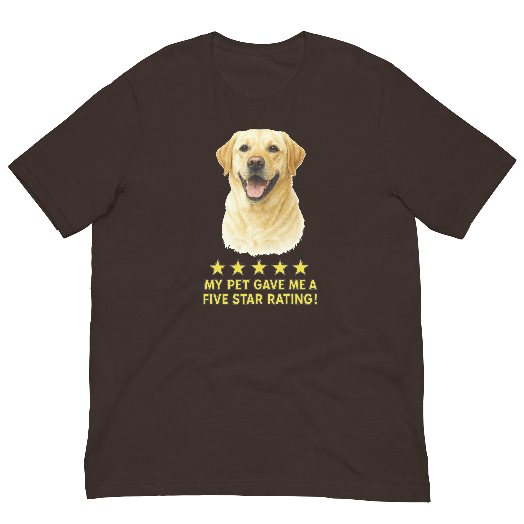 Yellow Labrador Rating Unisex t-shirt