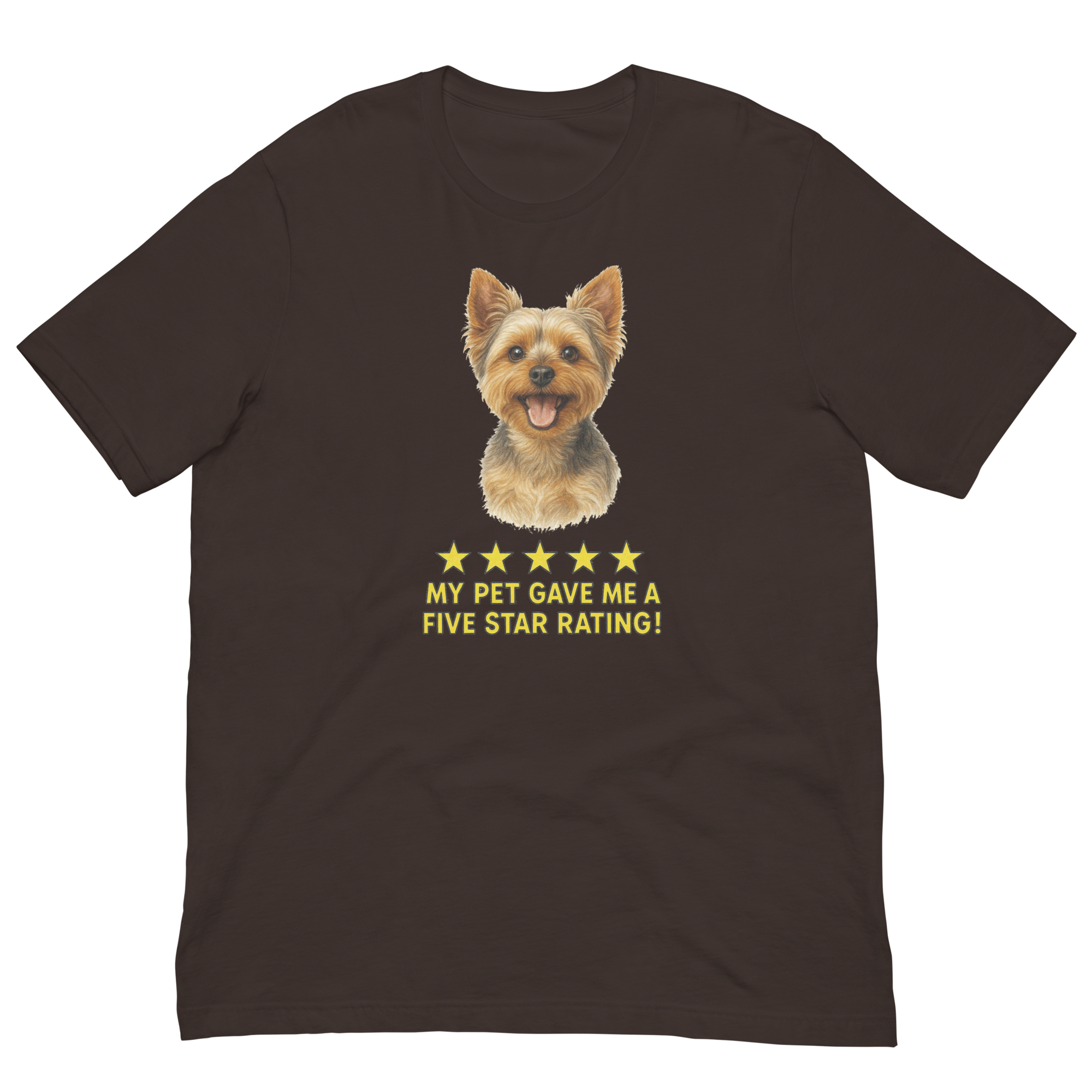 Yorkie Rating Unisex t-shirt