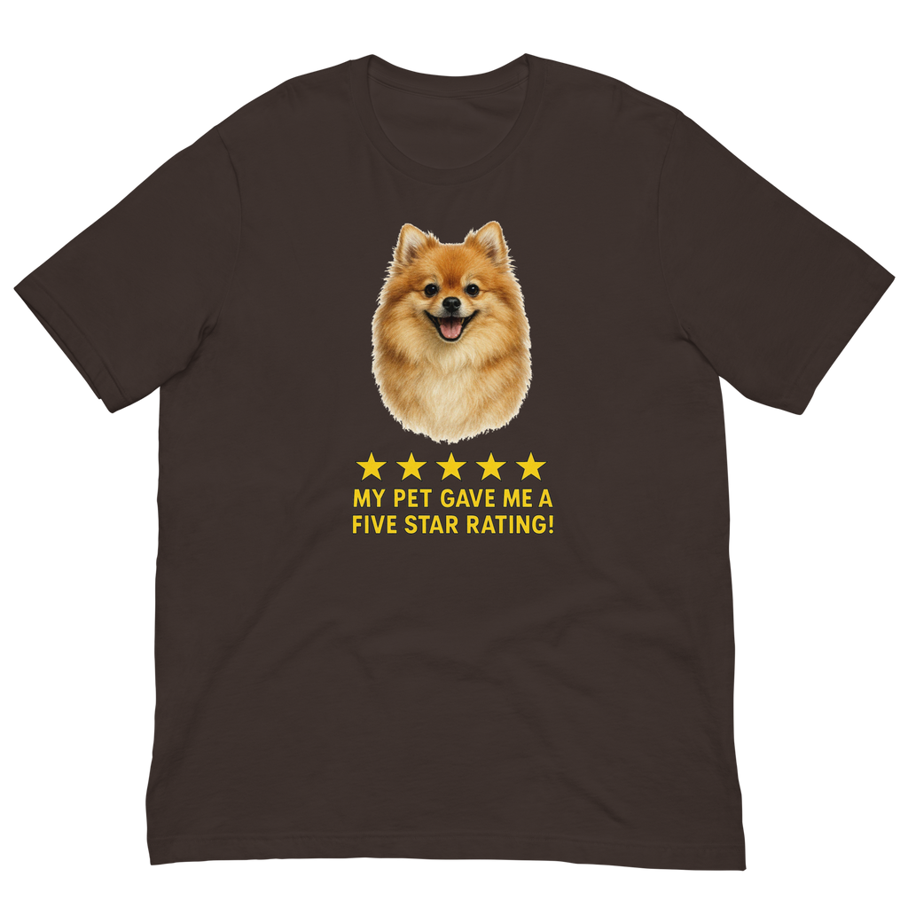 Pomeranian Rating Unisex t-shirt