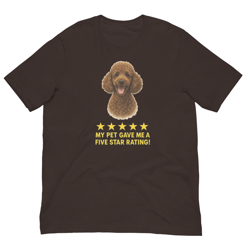 Brown Poodle Rating Unisex t-shirt