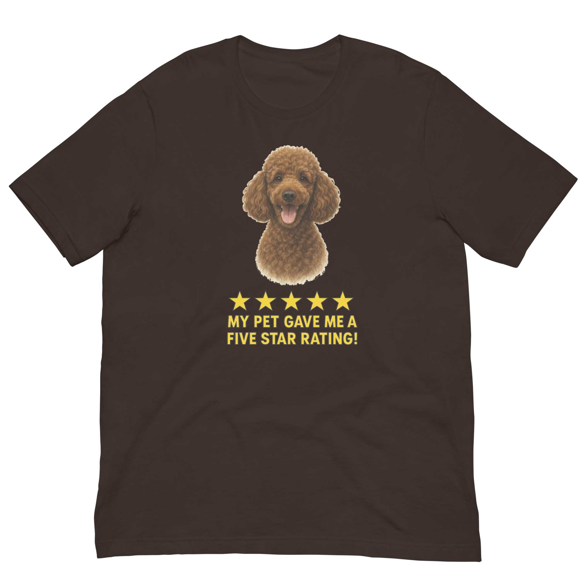 Brown Poodle Rating Unisex t-shirt