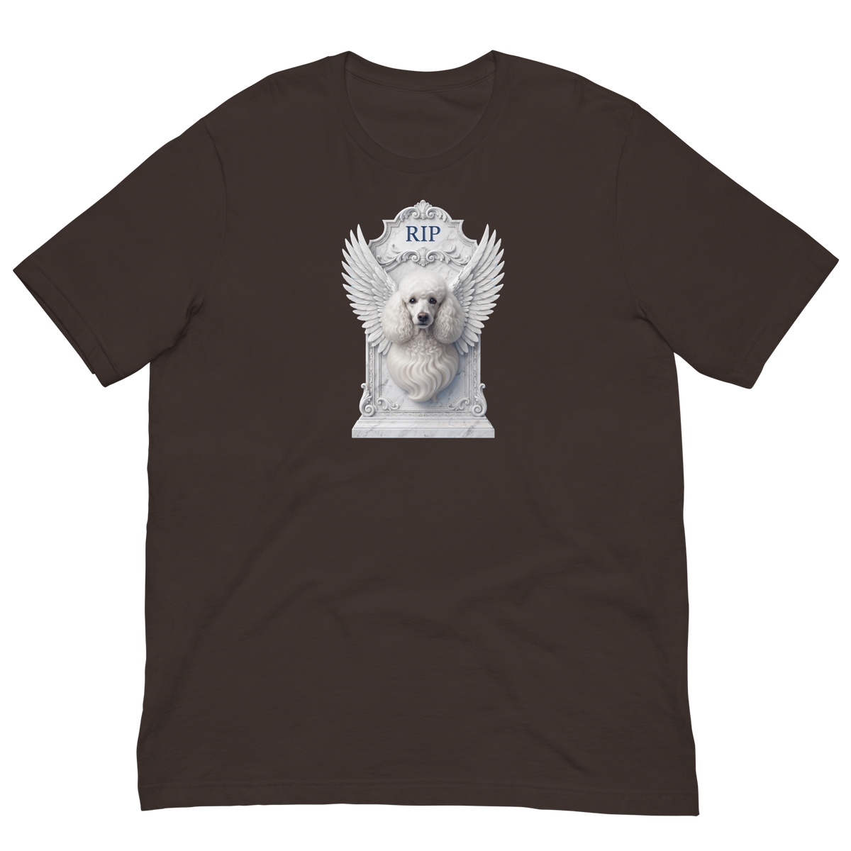 White Poodle RIP Unisex t-shirt