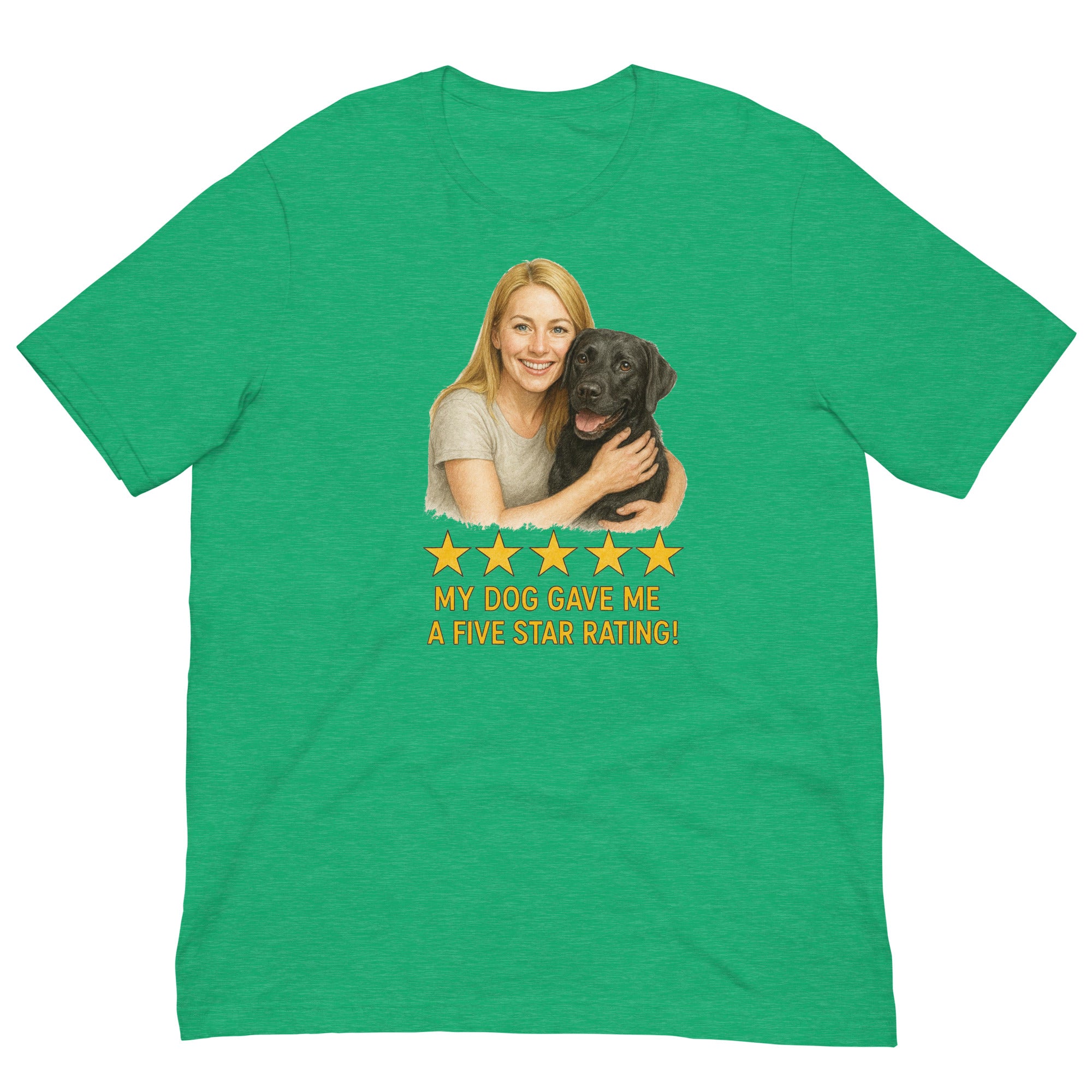 Blonde Woman with Black Labrador graphic tee - heather kelly
