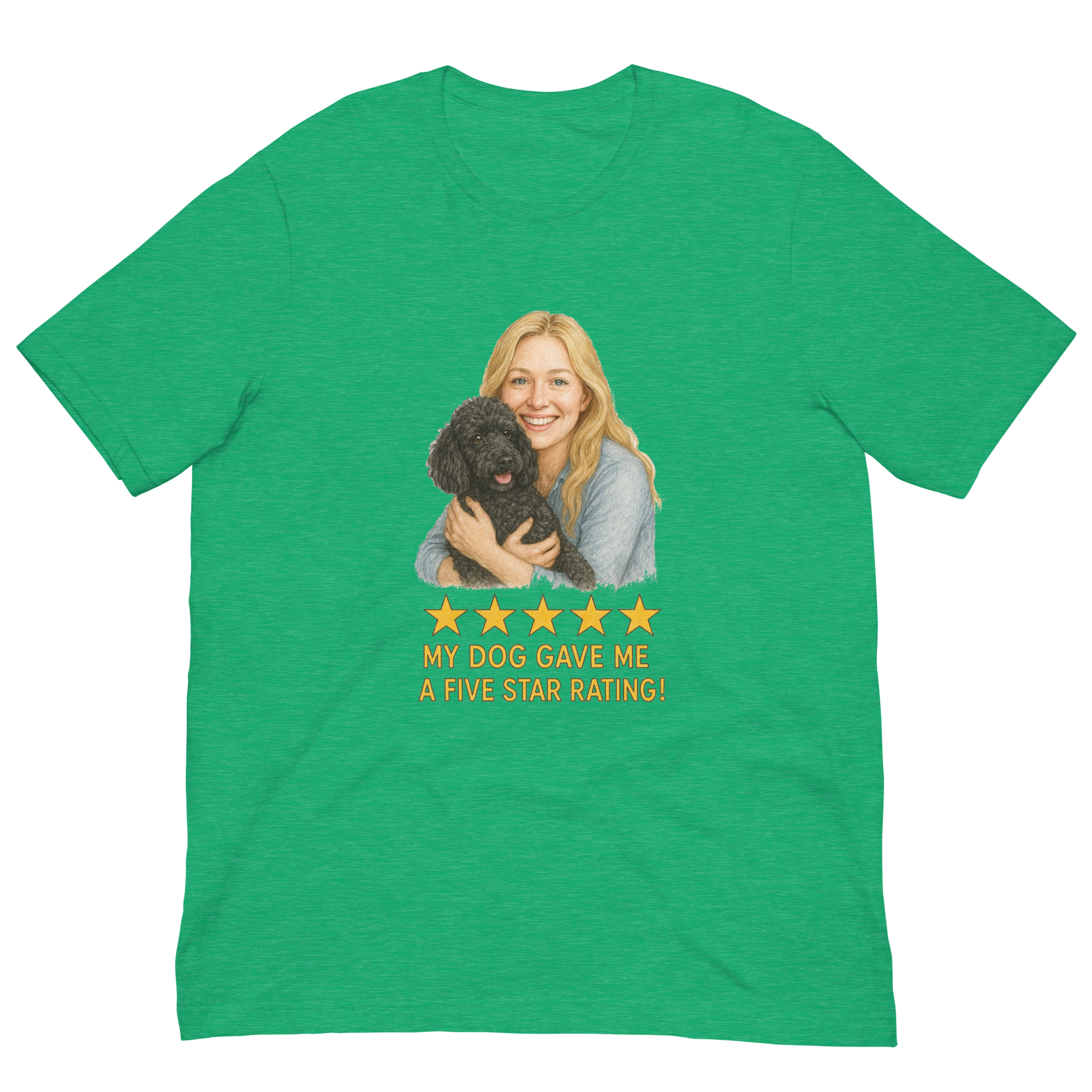 Blonde Woman with Black Poodle graphic tee - heather kelly