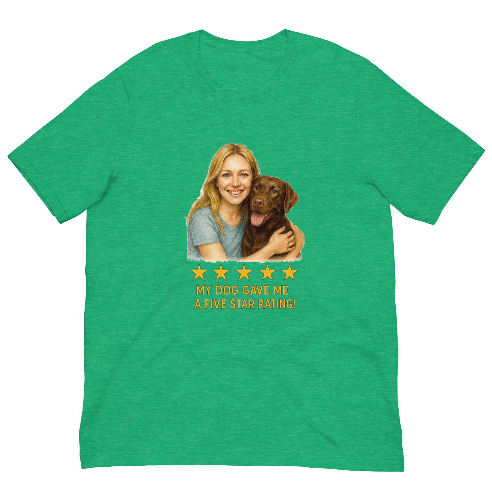 Blonde Woman with Chocolate Labrador graphic tee - heather kelly