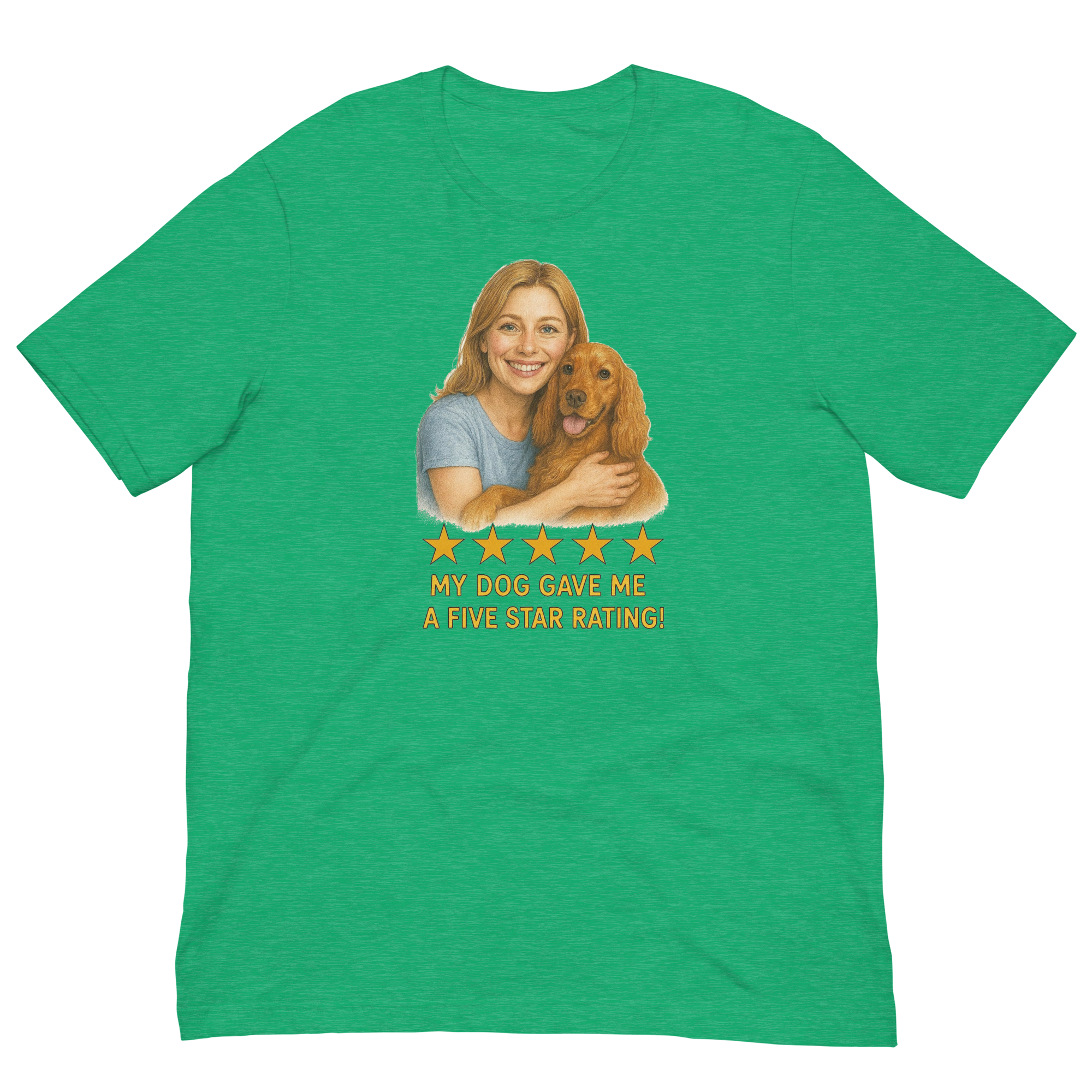 Blonde Woman with Cocker Spaniel graphic tee - heather kelly