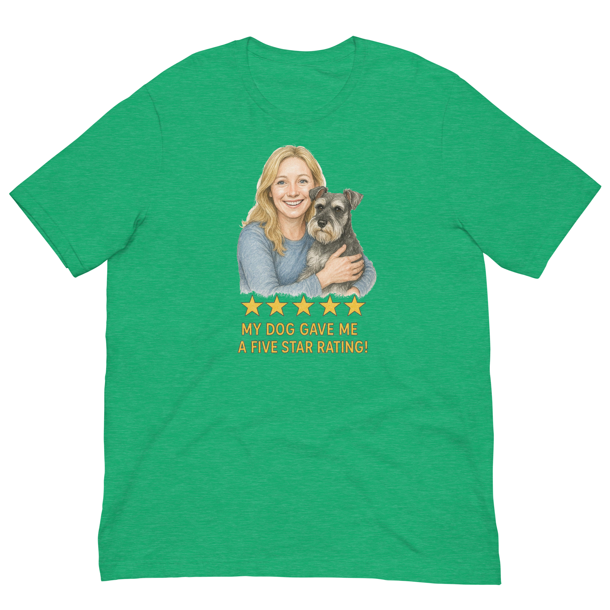 Blonde Woman with Schnauzer graphic tee - heather kelly