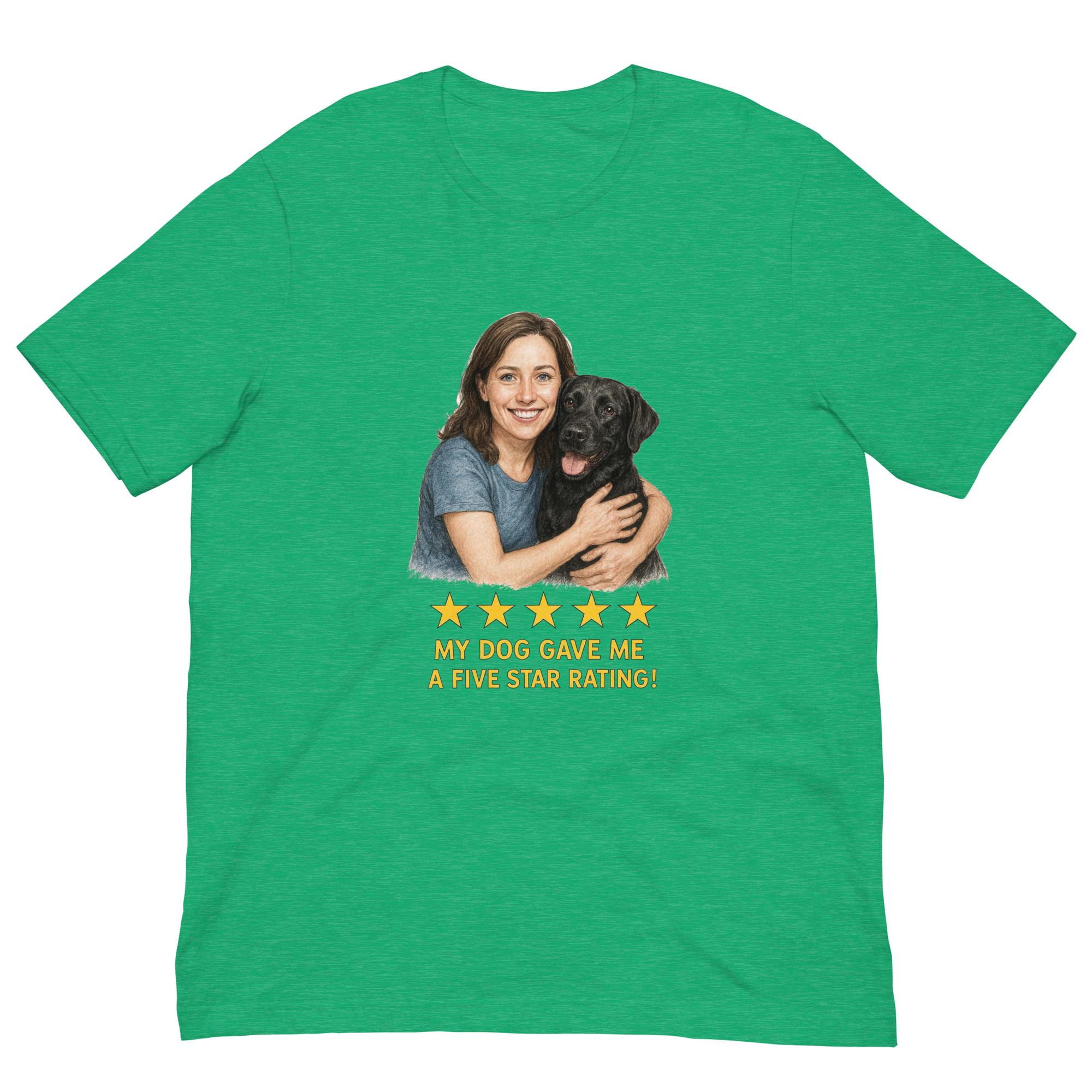 Brunette Woman with Black Labrador graphic tee - heather kelly