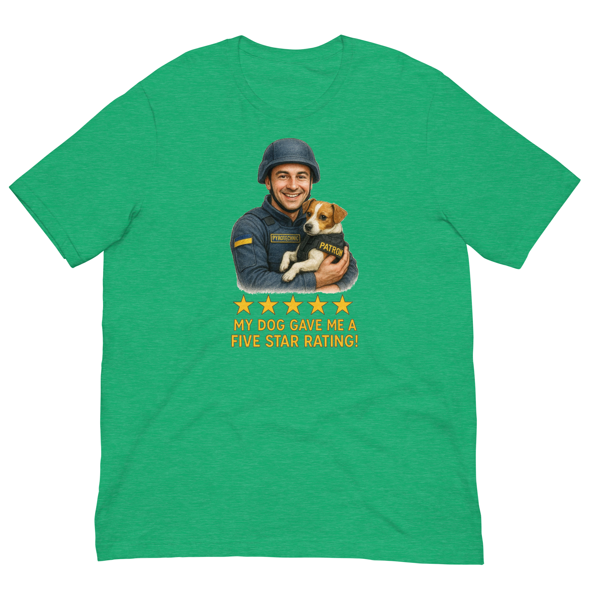 Brunette Man with Patron graphic tee.