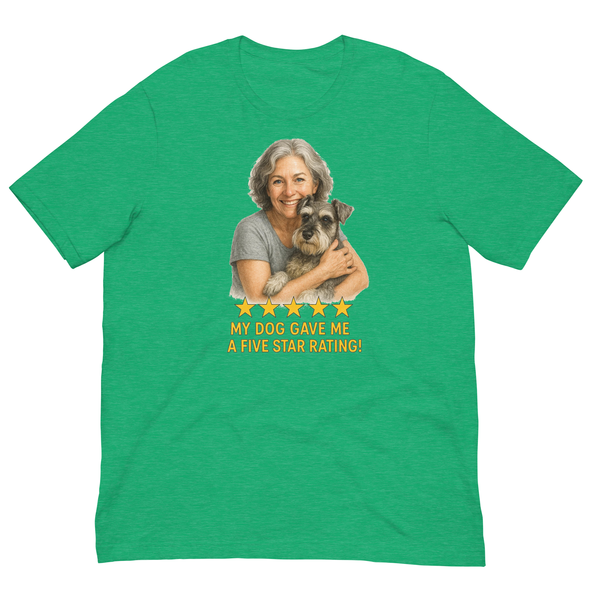 Salt & Pepper Woman with Schnauzer graphic tee - heather kelly