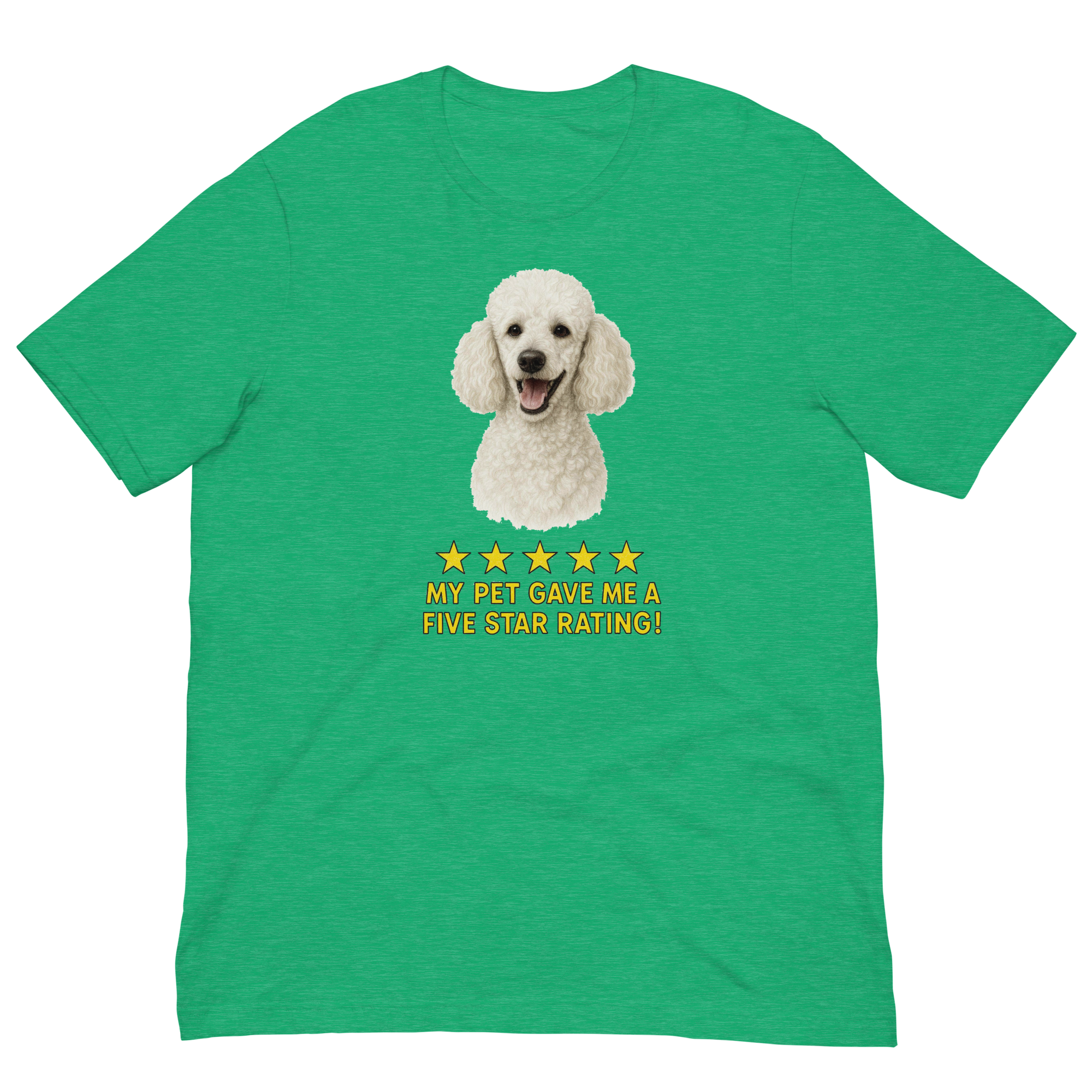 White Poodle Rating Unisex t-shirt