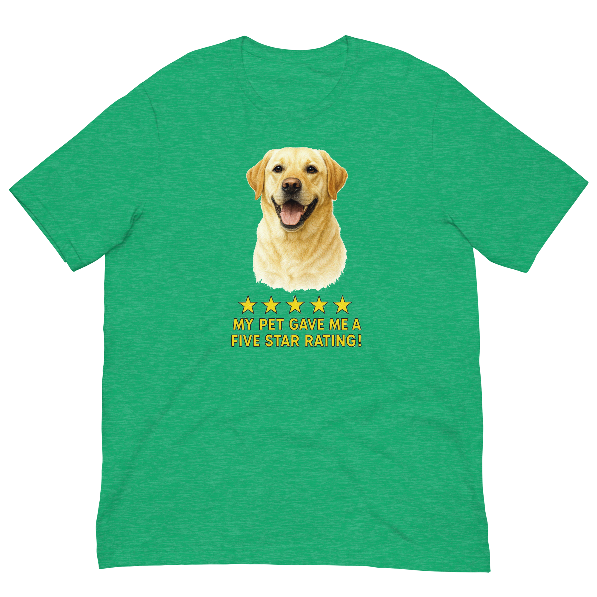 Yellow Labrador Rating Unisex t-shirt
