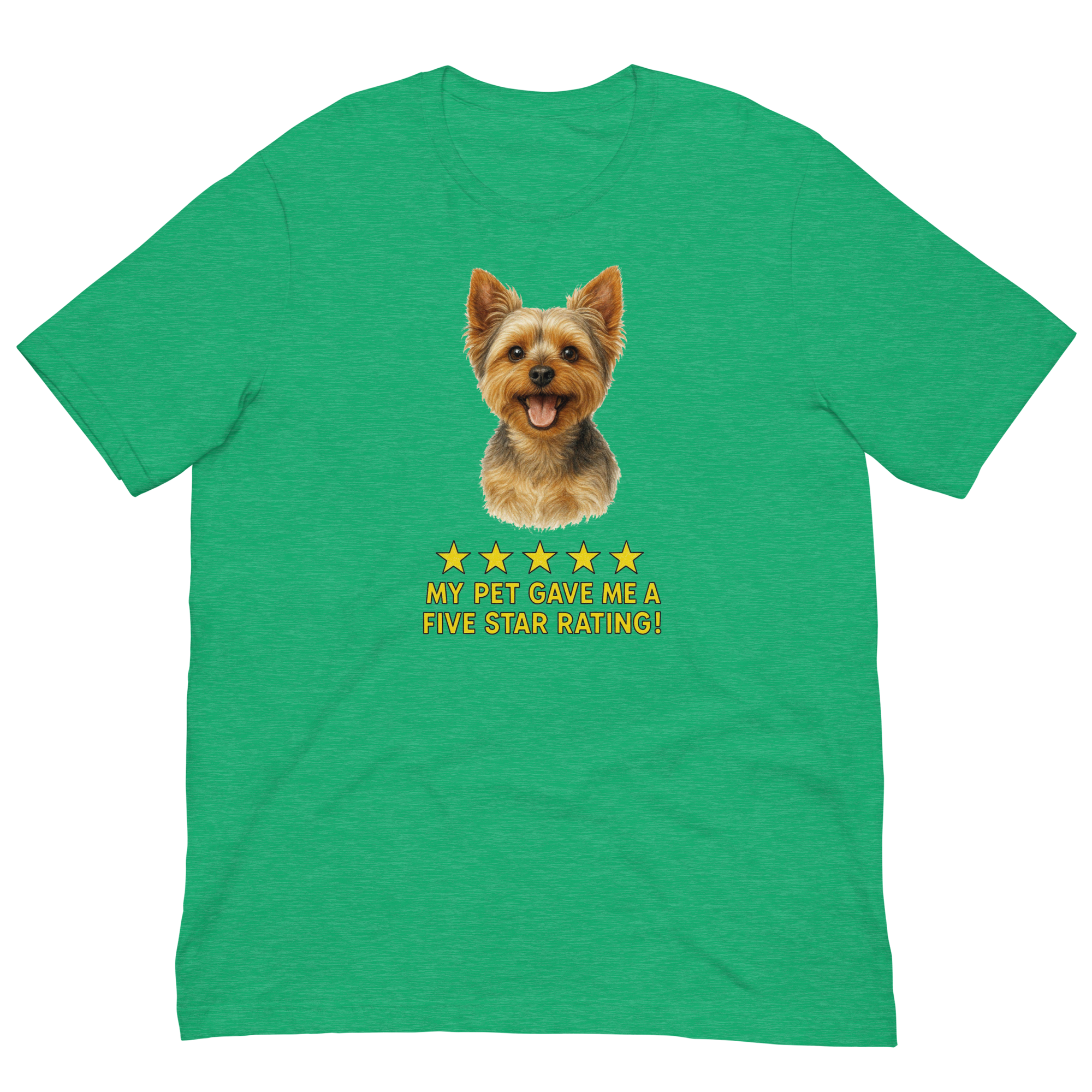 Yorkie Rating Unisex t-shirt